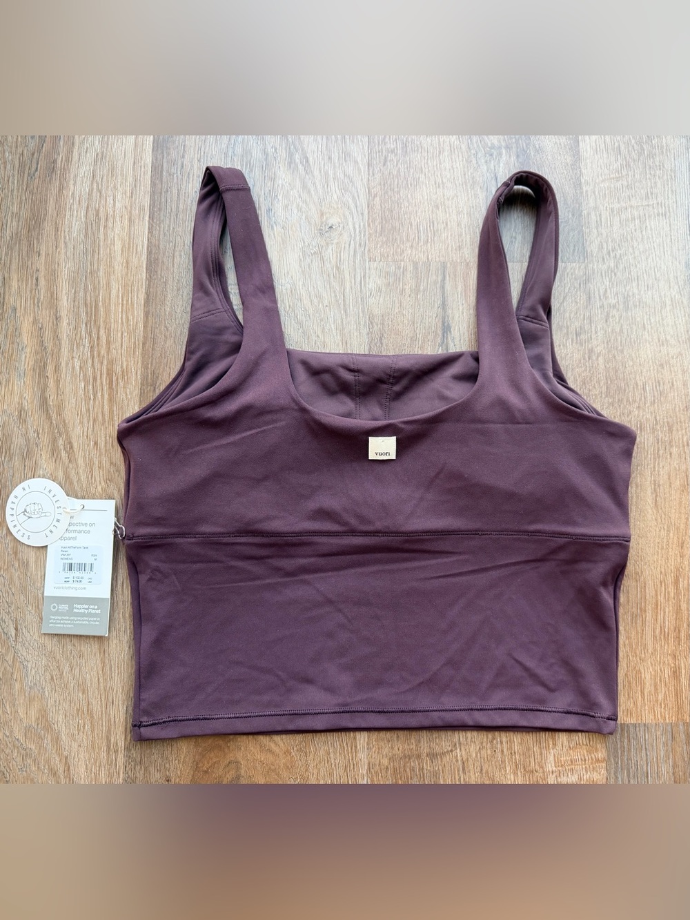 🆕 VUORI | AllTheForm Support Tank | Raisin | Built In Bra - Picture 4 of 10